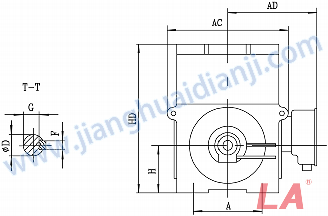 YMPS系列磨煤機(jī)用高壓三相異步電動(dòng)機(jī)安裝尺寸圖(IP54、IP55 6KV) - 六安江淮電機(jī)有限公司