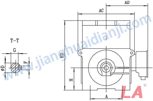 YMPS系列磨煤機(jī)用高壓三相異步電動(dòng)機(jī)安裝尺寸圖(IP54、IP55 10KV) - 六安江淮電機(jī)有限公司